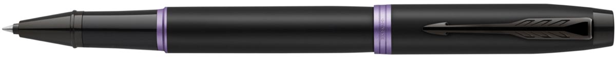 Parker IM Vibrant Rings roller, zwart met paarse accenten Parker IM Vibrant Rings roller, zwart met paarse accenten