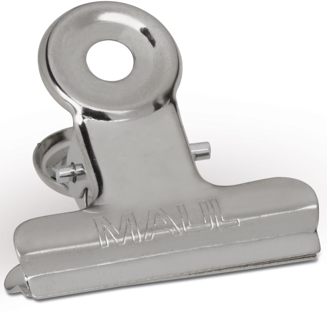 MAUL papierklem bulldogclip 30mm blister 10 verchroomd afbeelding