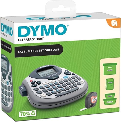 Dymo beletteringsysteem LetraTag LT-100T, inclusief 1 LT-tape, qwerty