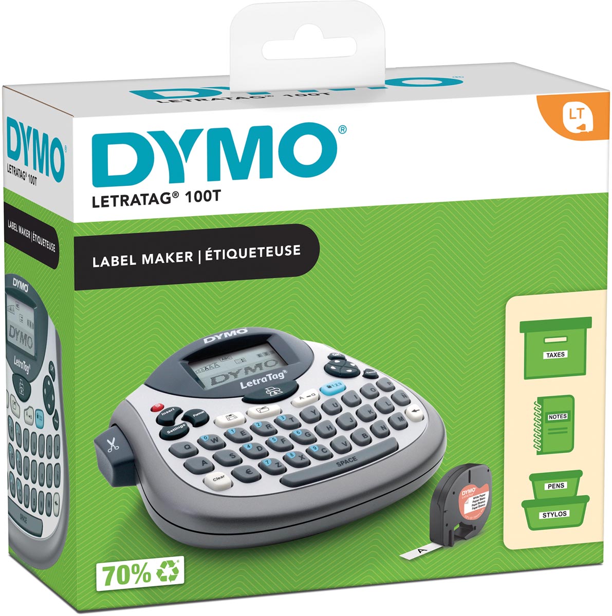 Dymo beletteringsysteem LetraTag LT-100T, inclusief 1 LT-tape, qwerty afbeelding