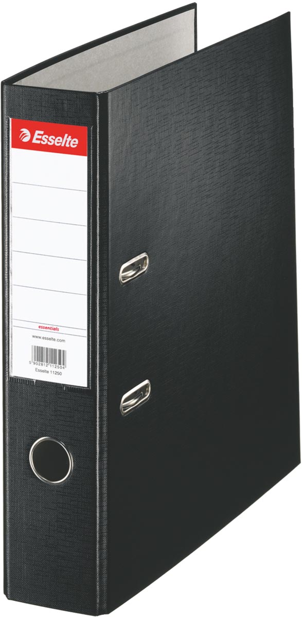 Esselte Essentials ordner, rug van 7,5 cm, zwart afbeelding