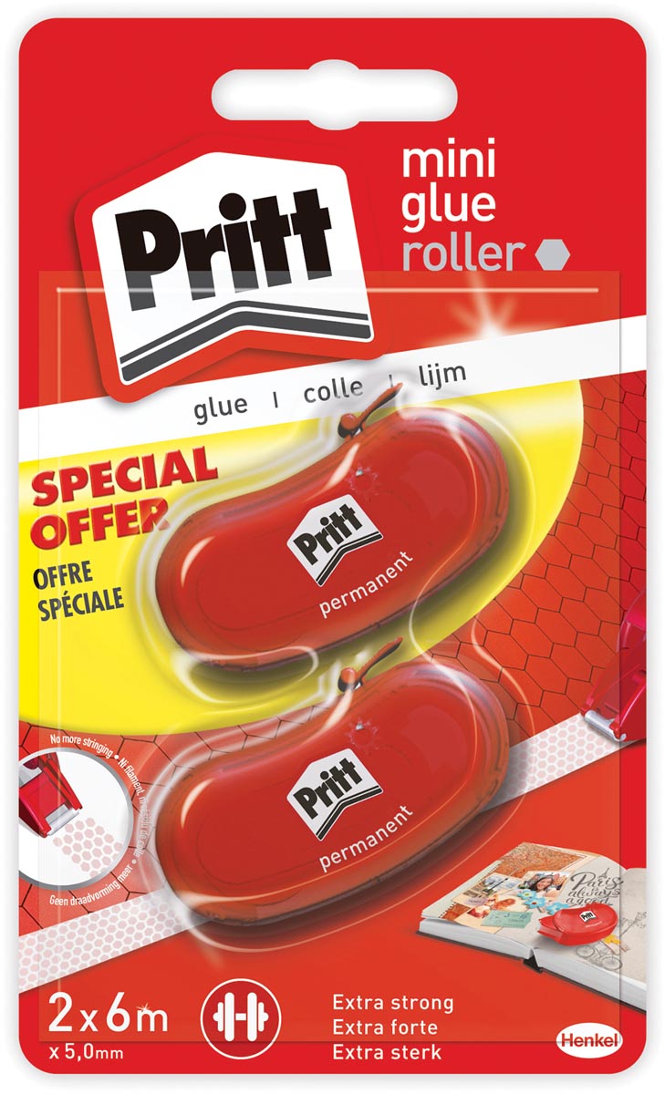 Pritt lijmroller Glue-it Refill, blister met 2 stuks (2e aan halve prijs)