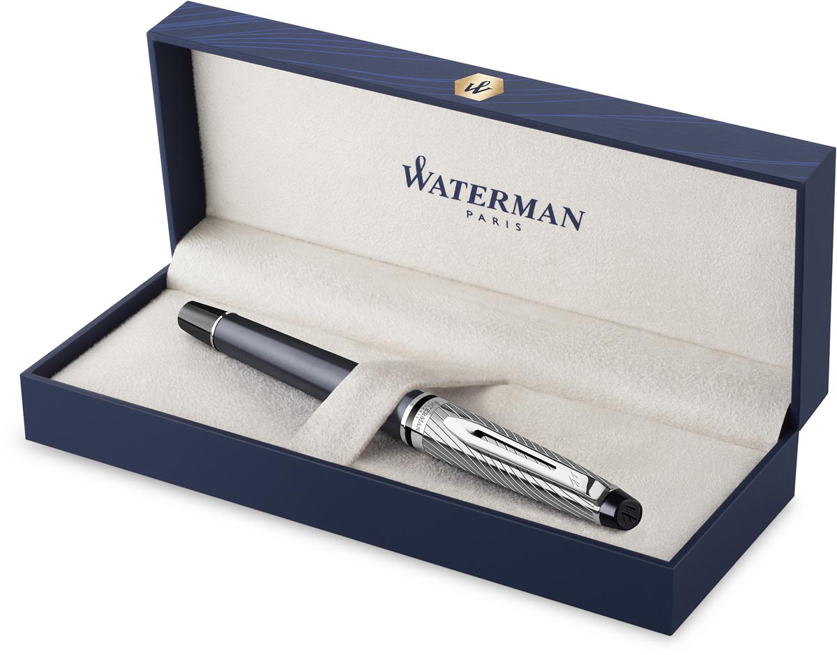 Waterman vulpen Expert Deluxe, medium, metallic grijs CT, in giftbox afbeelding