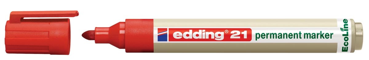 Edding permanent marker Ecoline e-21 rood afbeelding