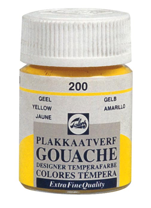 Talens plakkaatverf Extra Fijn flacon van 16 ml, geel