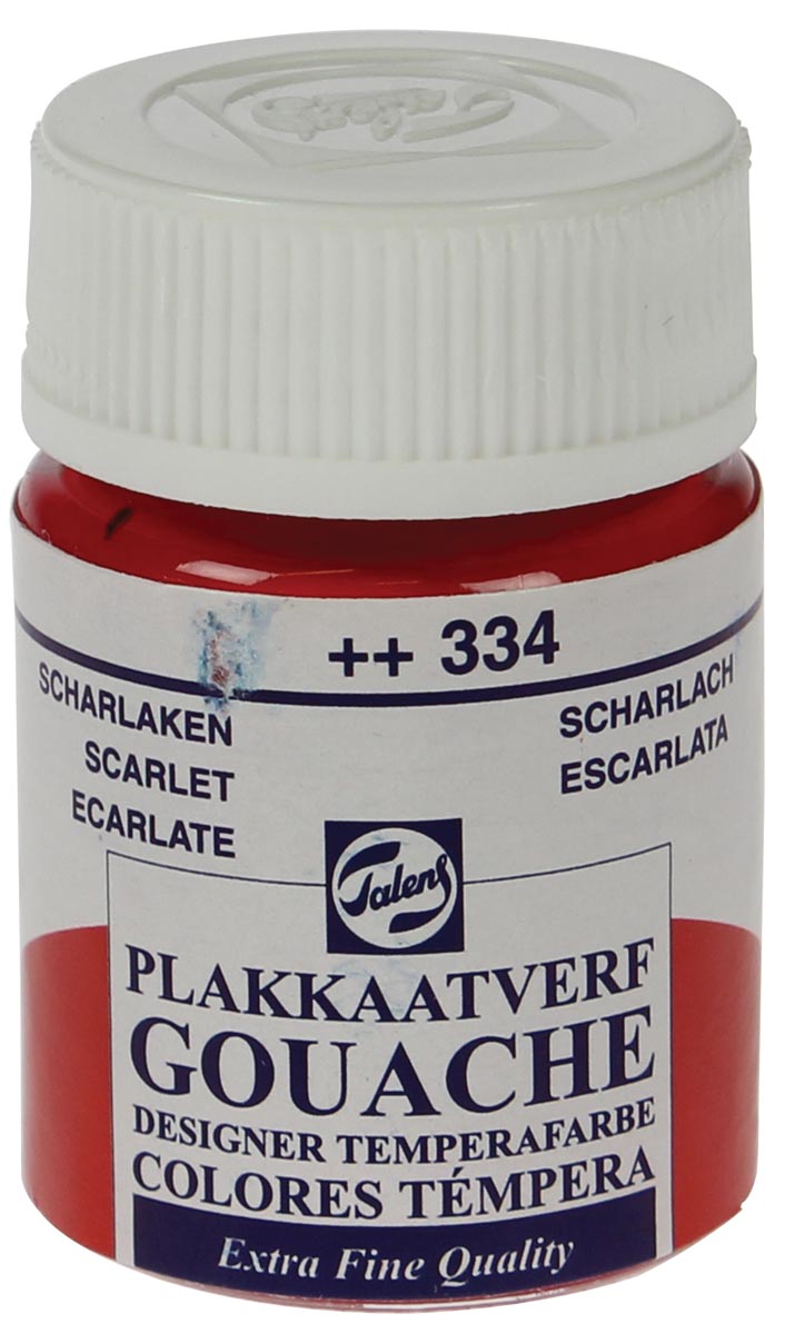 Talens plakkaatverf Extra Fijn flacon van 16 ml, scharlaken