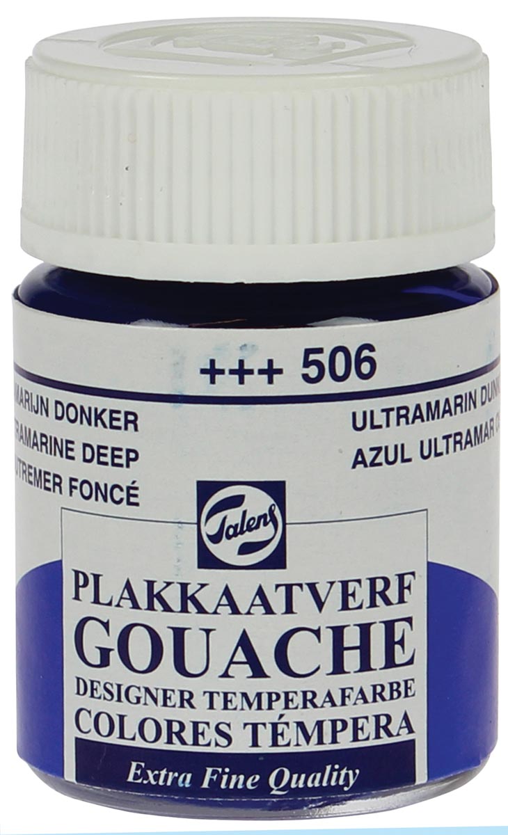 Talens plakkaatverf Extra Fijn flacon van 16 ml, donker ultramarijn