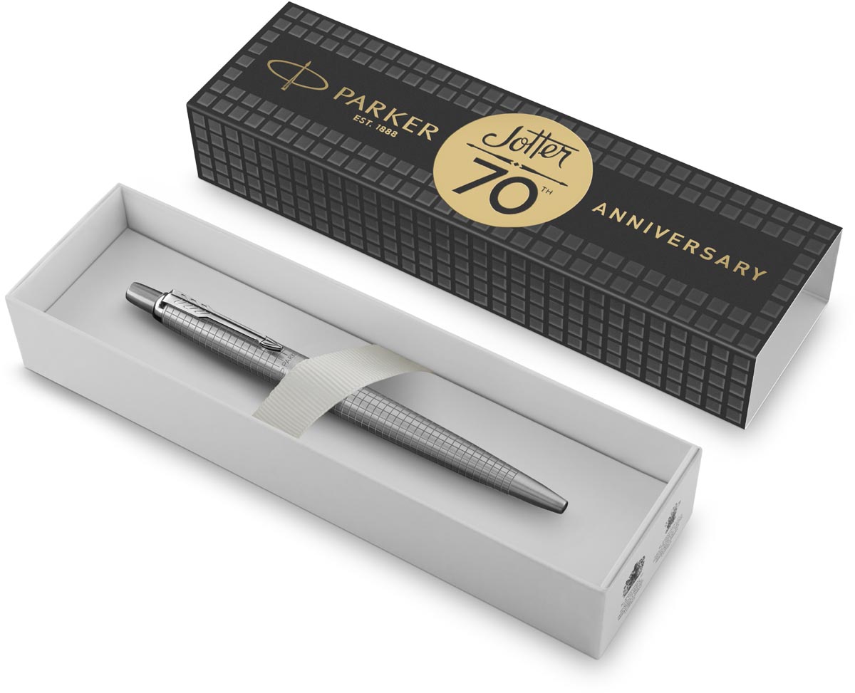 Parker Jotter balpen special edition 70th Anniversary, stainless steel CT, medium, in giftbox afbeelding