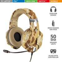 Trust GXT 322D Carus Gaming Headset desert camo bij VindiQ Office