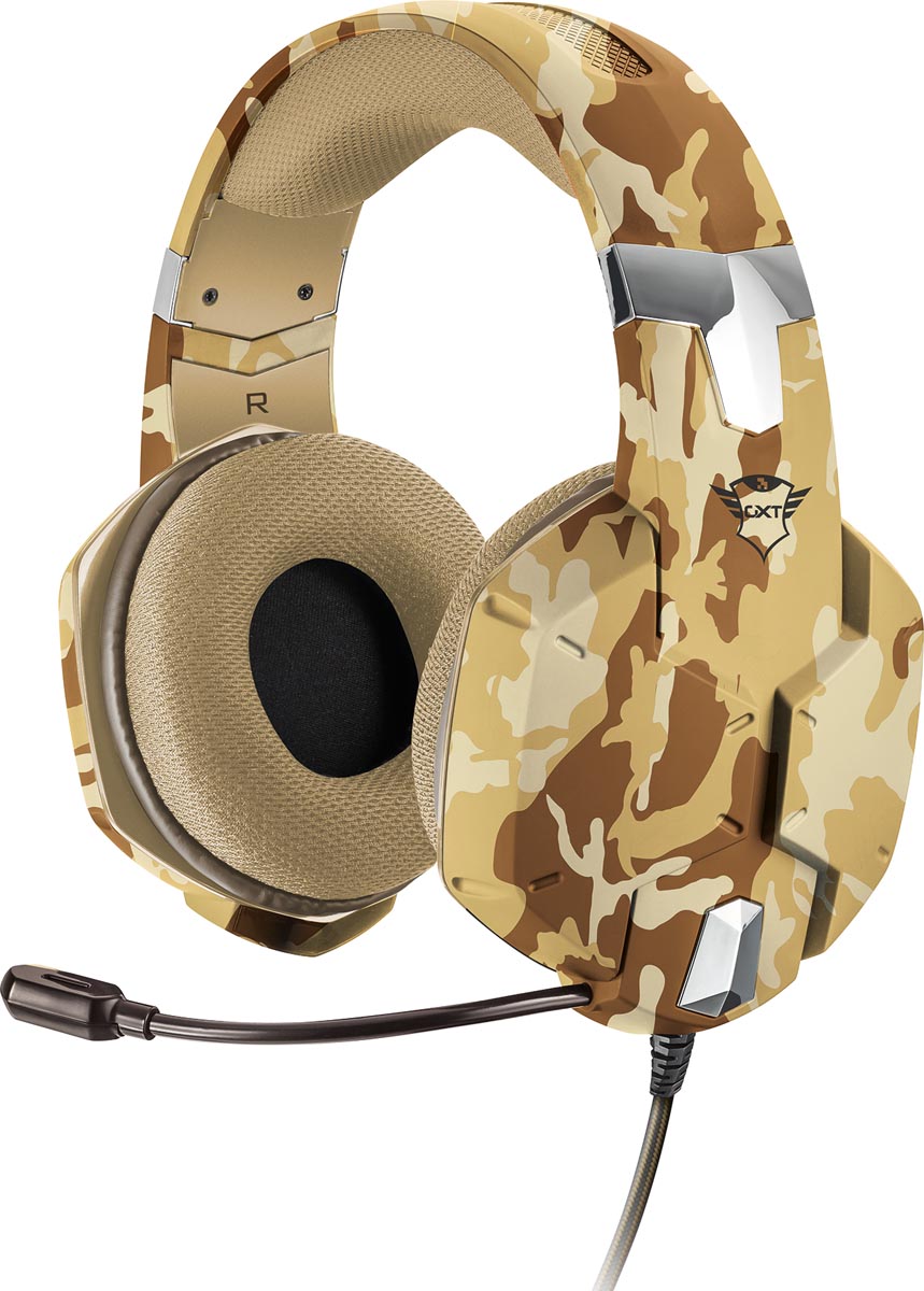 Trust GXT 322D Carus Gaming Headset, desert camo afbeelding