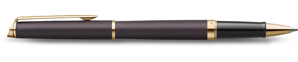 Waterman Hémisphère Metalic roller, fijn, zwart GT, giftbox afbeelding