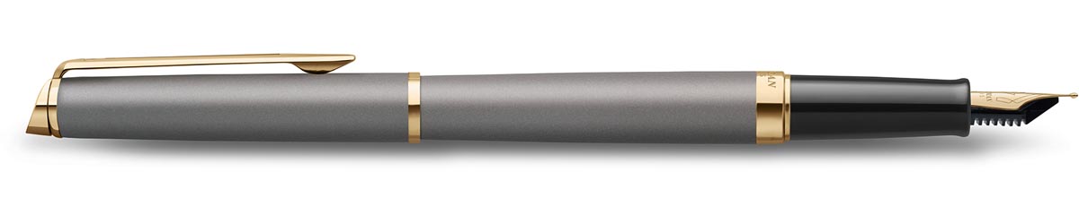 Waterman Hémisphère Metalic vulpen, fijn, grijs GT, giftbox afbeelding