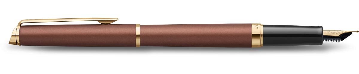 Waterman Hémisphère Metalic vulpen, fijn, koperrood GT, giftbox afbeelding