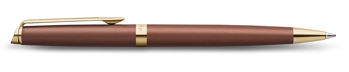 Waterman Hémisphère Metalic balpen, medium, koperrood GT, giftbox afbeelding