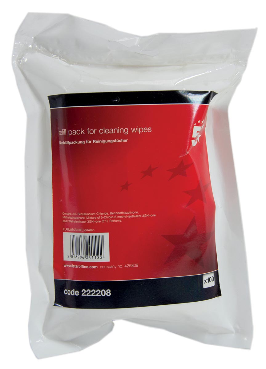 5 Star Schermreinigingsdoekjes Pak Van 100 Doekjes huismerk kopen in de aanbieding