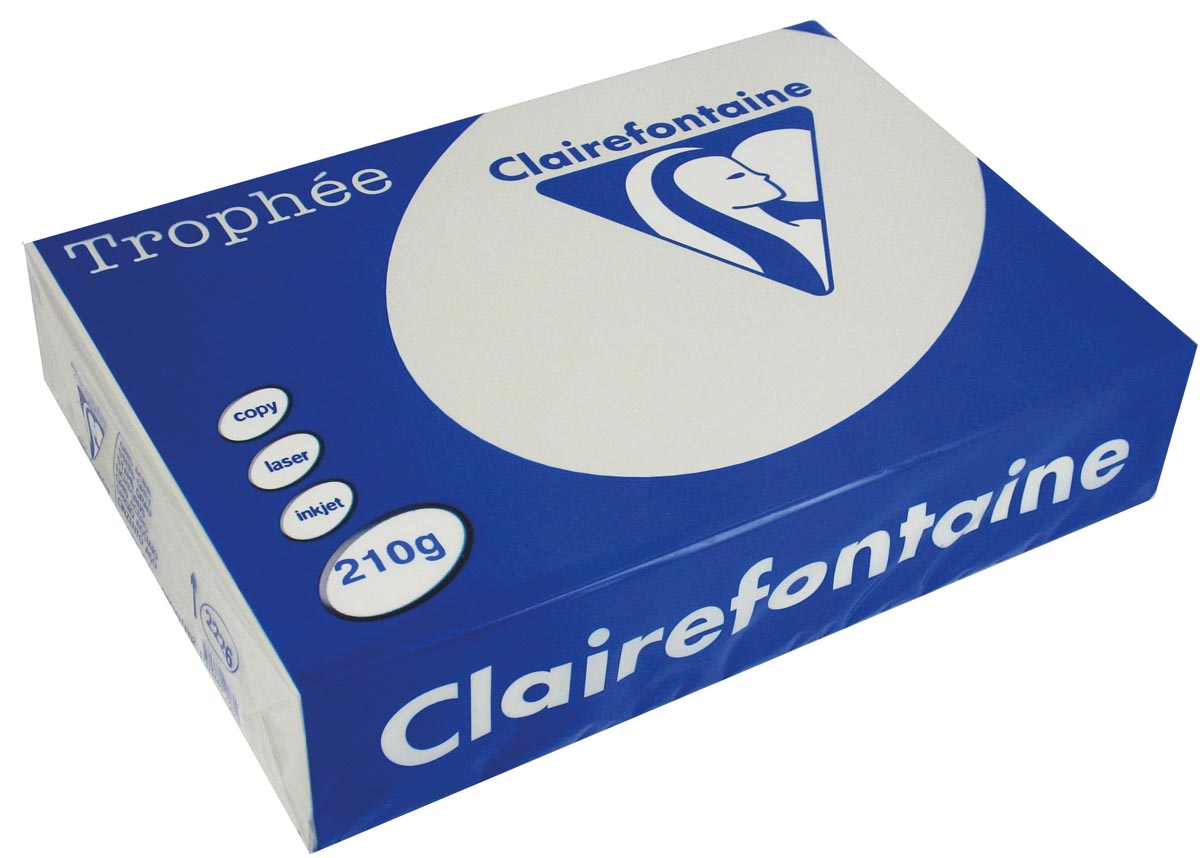 Clairefontaine TrophÃÂ©e Pastel gekleurd papier A4 210 g 250 vel lichtgrijs