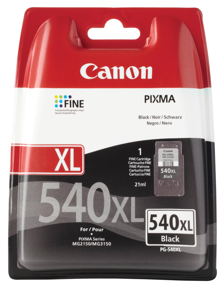 Canon inktcartridge PG-540XL, 600 pagina's, OEM 5222B005, zwart