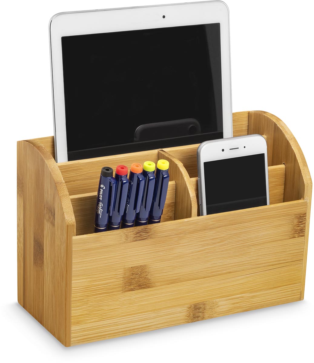 CEP desk organizer uit bamboe, staand, 5 vakken afbeelding