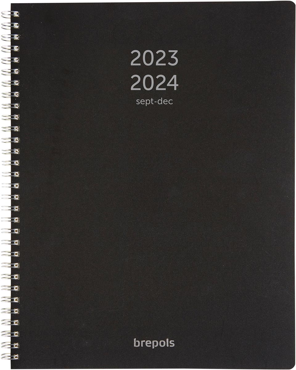 Brepols schoolagenda A4 Polyprop, zwart, 2023-2024 Brepols schoolagenda A4 Polyprop, zwart, 2023-2024