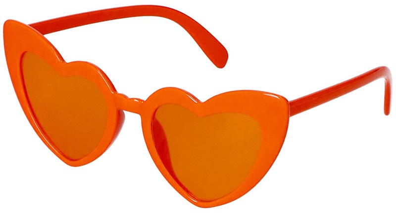 Oranje bril, hartvorm