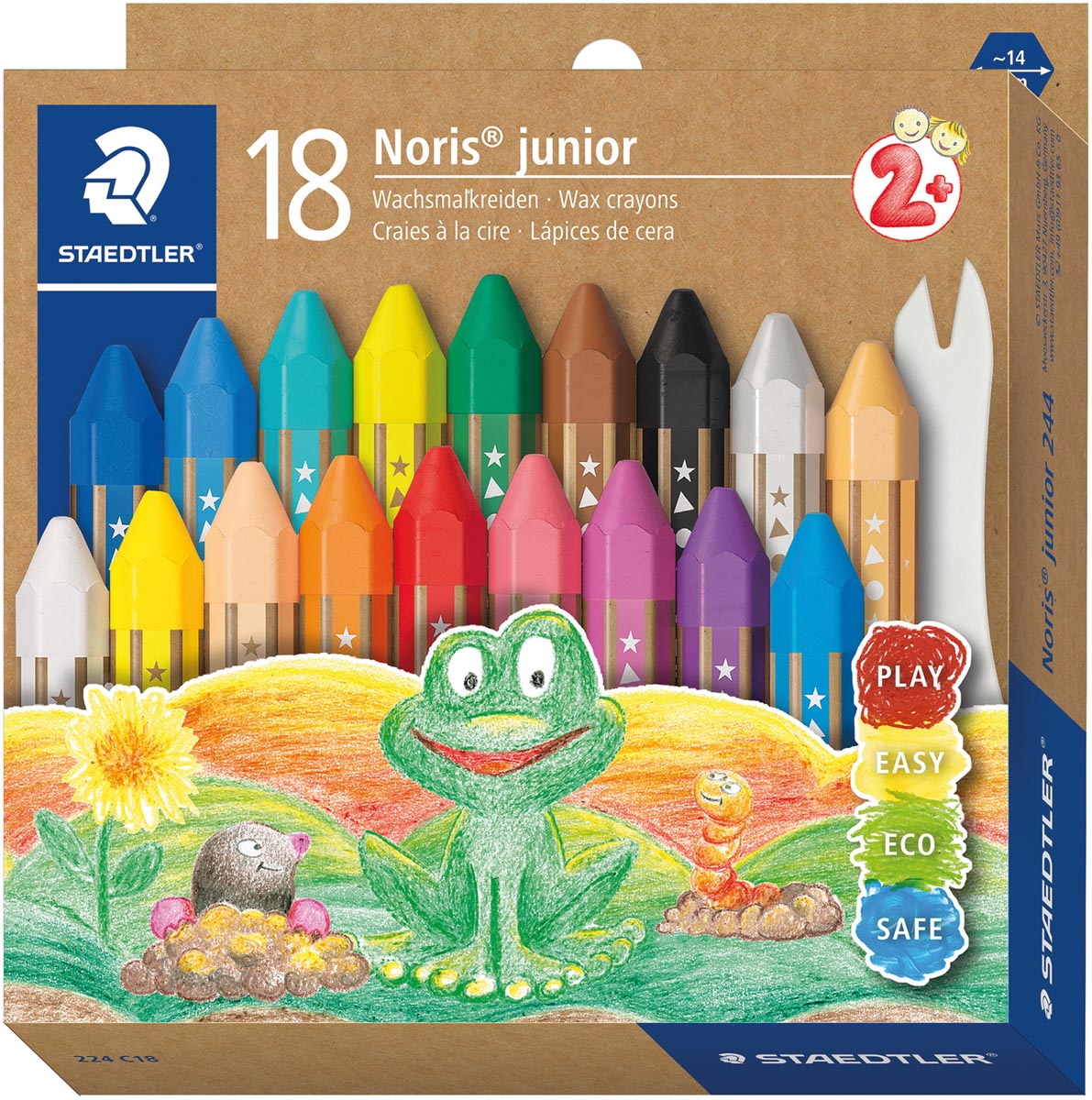 Staedtler Noris Junior waskrijt, etui van 18 stuks afbeelding