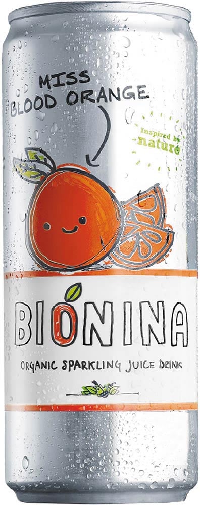 Bionina Miss Blood Orange, blik van 33 cl, pak van 24 stuks