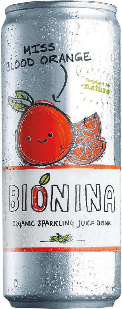 Bionina Miss Blood Orange, blik van 33 cl, pak van 24 stuks Bionina Miss Blood Orange, blik van 33 cl, pak van 24 stuks