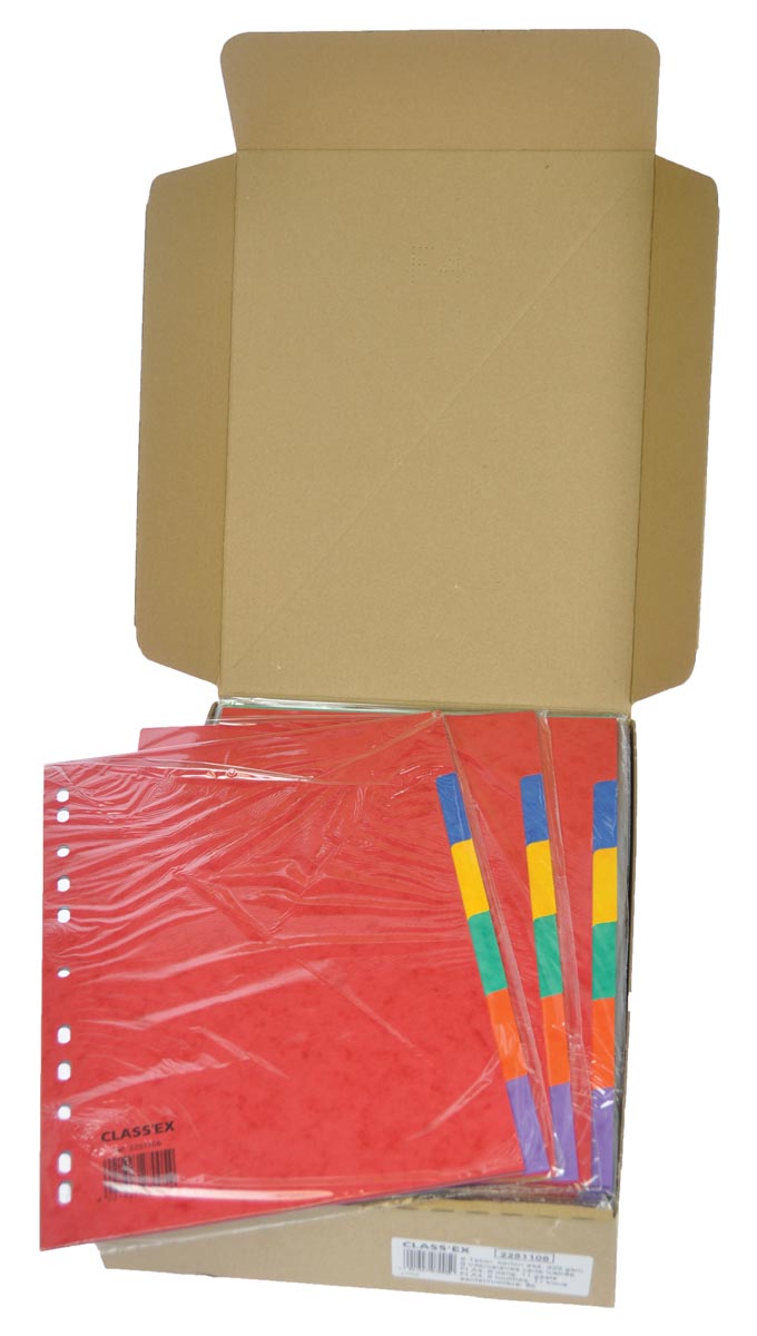 Classex Tabbladen 6 Tabs Ft A4 11 Gaatsperforatie Karton Geassorteerde Kleuren huismerk kopen in de aanbieding Classex Tabbladen 6 Tabs Ft A4 11 Gaatsperforatie Karton Geassorteerde Kleuren huismerk kopen in de aanbieding