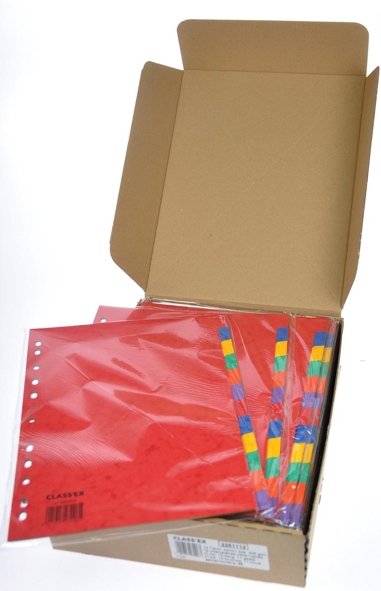 Classex Tabbladen 12 Tabs Ft A4 11 Gaatsperforatie Karton Geassorteerde Kleuren huismerk kopen in de aanbieding Classex Tabbladen 12 Tabs Ft A4 11 Gaatsperforatie Karton Geassorteerde Kleuren huismerk kopen in de aanbieding