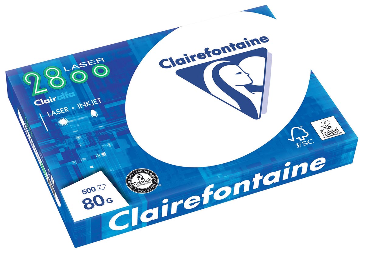 Clairefontaine Clairalfa printpapier ft A3, 80 g, pak van 500 vel afbeelding