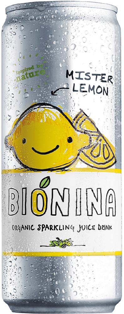 Bionina Mister Lemon, blik van 33 cl, pak van 24 stuks Bionina Mister Lemon, blik van 33 cl, pak van 24 stuks
