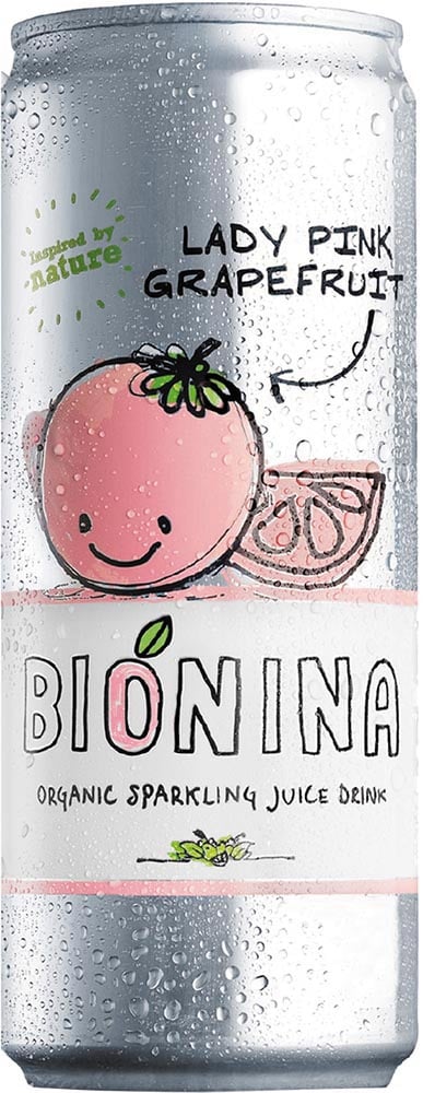 Bionina Lady Pink Grapefruit, blik van 33 cl, pak van 24 stuks Bionina Lady Pink Grapefruit, blik van 33 cl, pak van 24 stuks