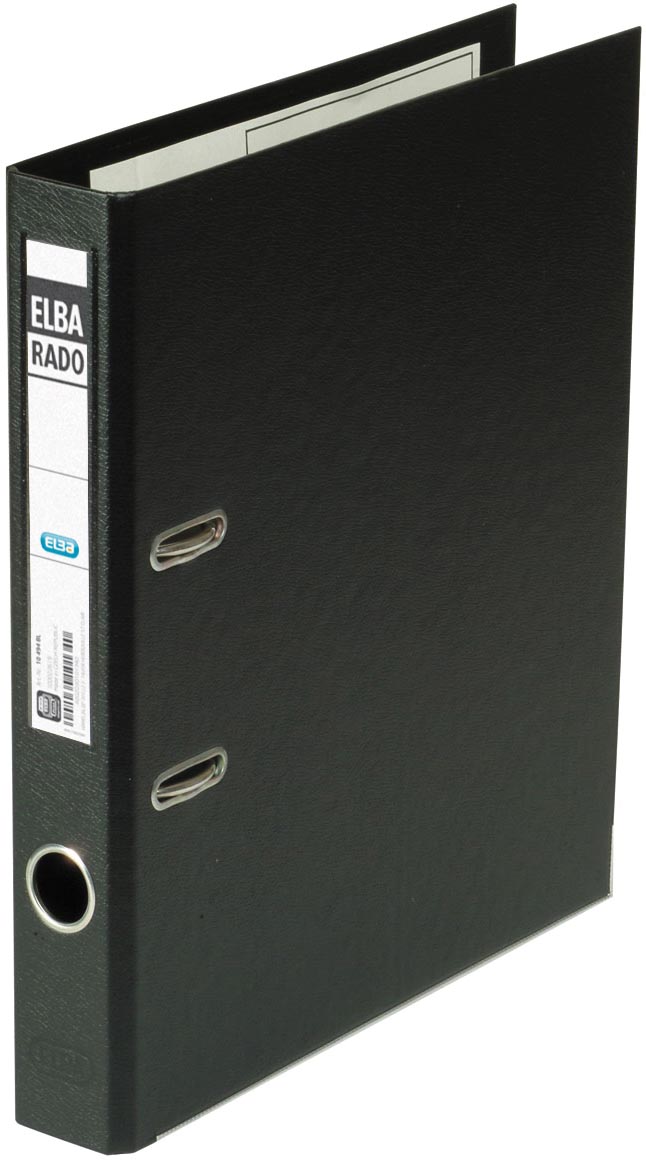 Elba Rado Plast ordner, zwart, rug van 5 cm