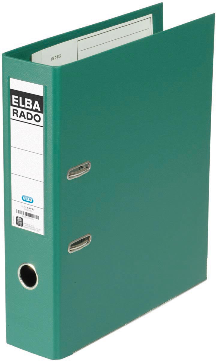 Elba Rado Plast ordner, groen, rug van 8 cm