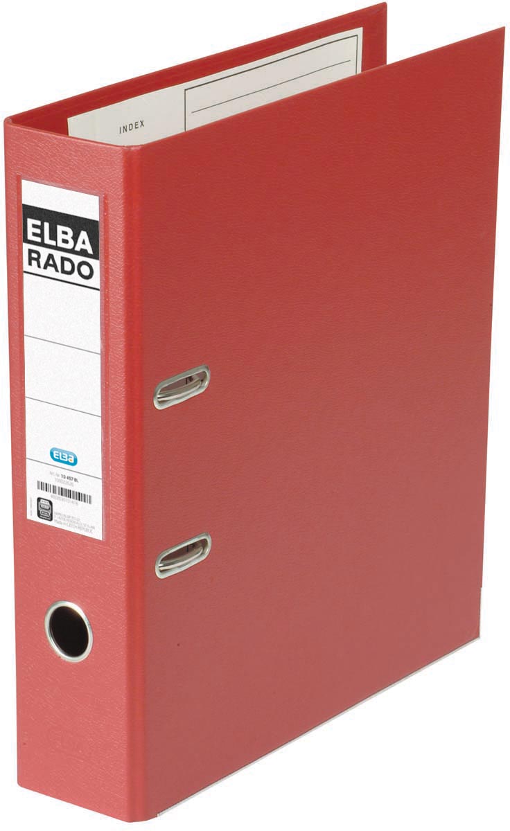Elba Rado Plast ordner, donkerrood, rug van 8 cm afbeelding