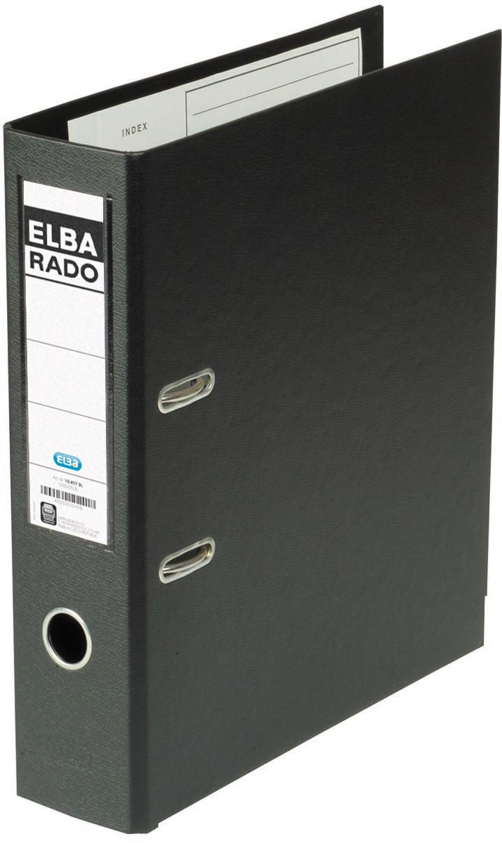 Elba Rado Plast ordner, zwart, rug van 8 cm afbeelding