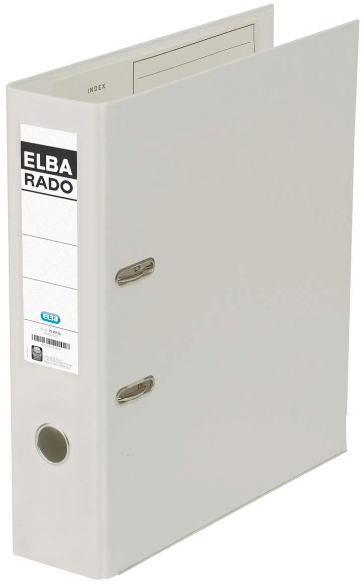 Elba Rado Plast ordner, wit, rug van 8 cm