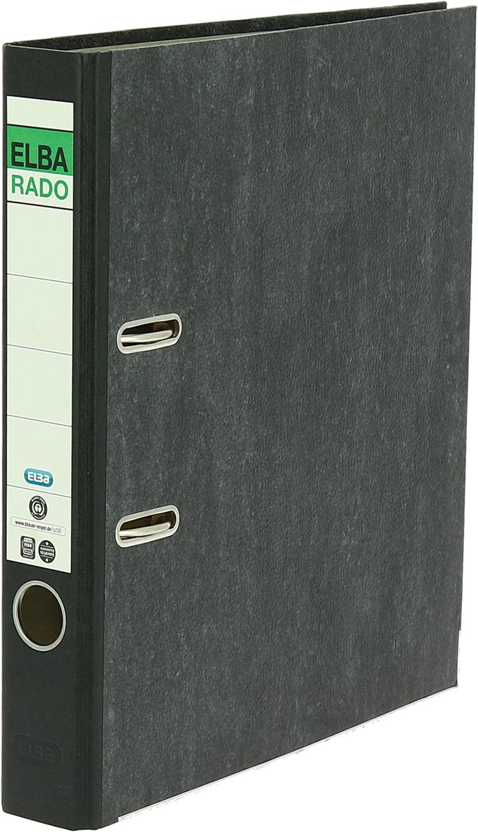 Oxford Rado ordner, ft folio, uit karton, rug van 5 cm, zwart Oxford Rado ordner, ft folio, uit karton, rug van 5 cm, zwart