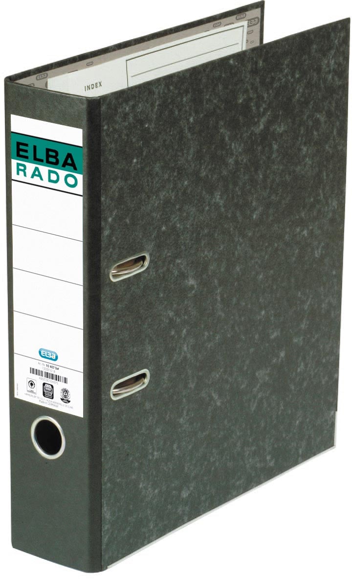 Oxford Rado ordner, ft folio, uit karton, rug van 8 cm, zwart afbeelding