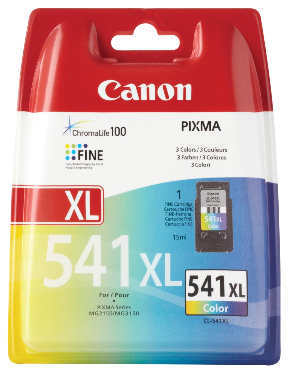 Canon inktcartridge CL-541XL, 400 pagina's, OEM 5226B005, 3 kleuren