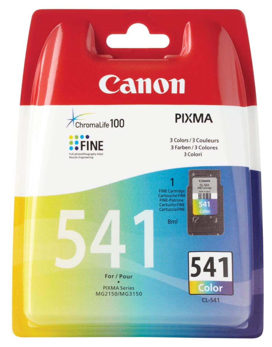 Canon inktcartridge CL-541, 3 kleuren, 180 pagina's, OEM 5227B005, 3 kleuren