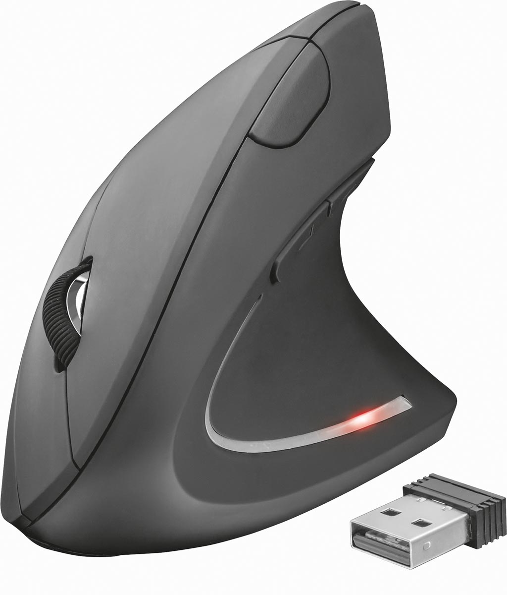 Trust draadloze ergonomische muis Verto, voor rechtshandigen