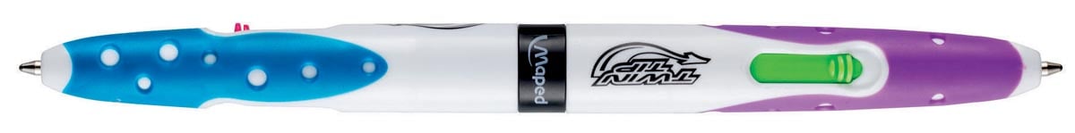 Maped 4-kleuren balpen Twin Tip fancy kleuren, op blister