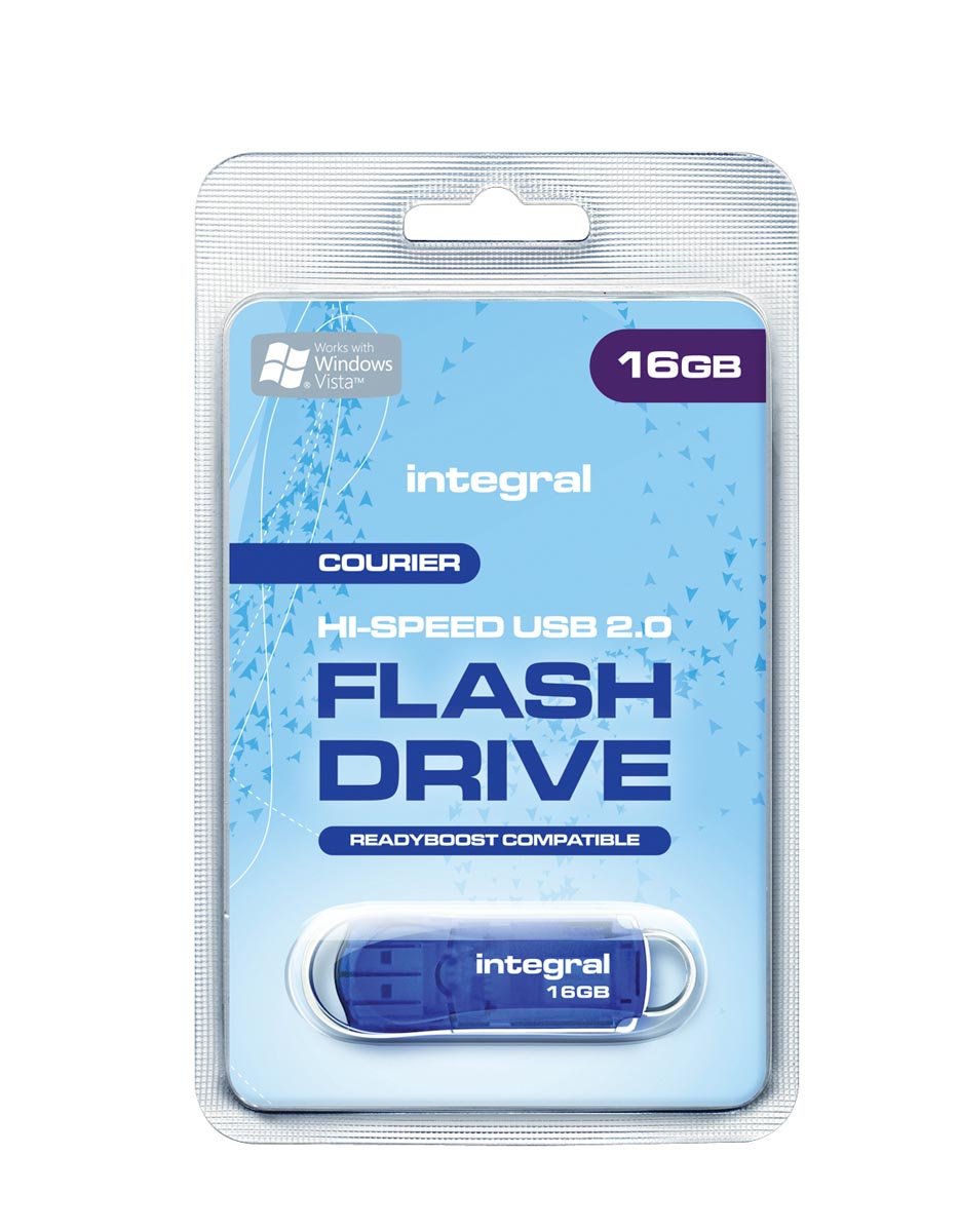 Integral Courier USB 2.0 stick, 16 GB afbeelding