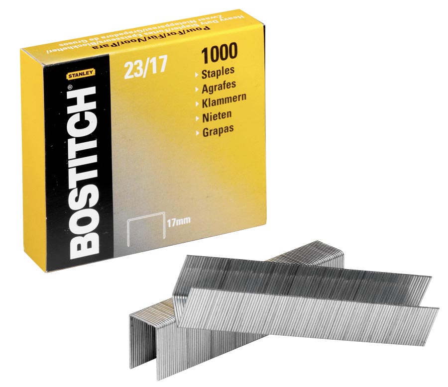 Bostitch nietjes 23-17-1M, 17 mm, verzinkt, voor 00540, HD-23L17, HD-12F afbeelding