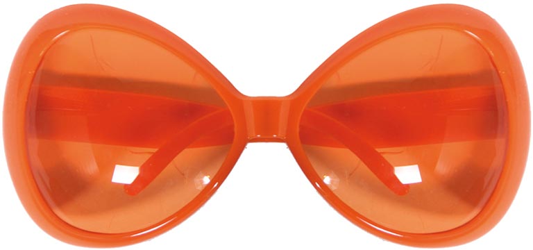 Oranje bril, oversized