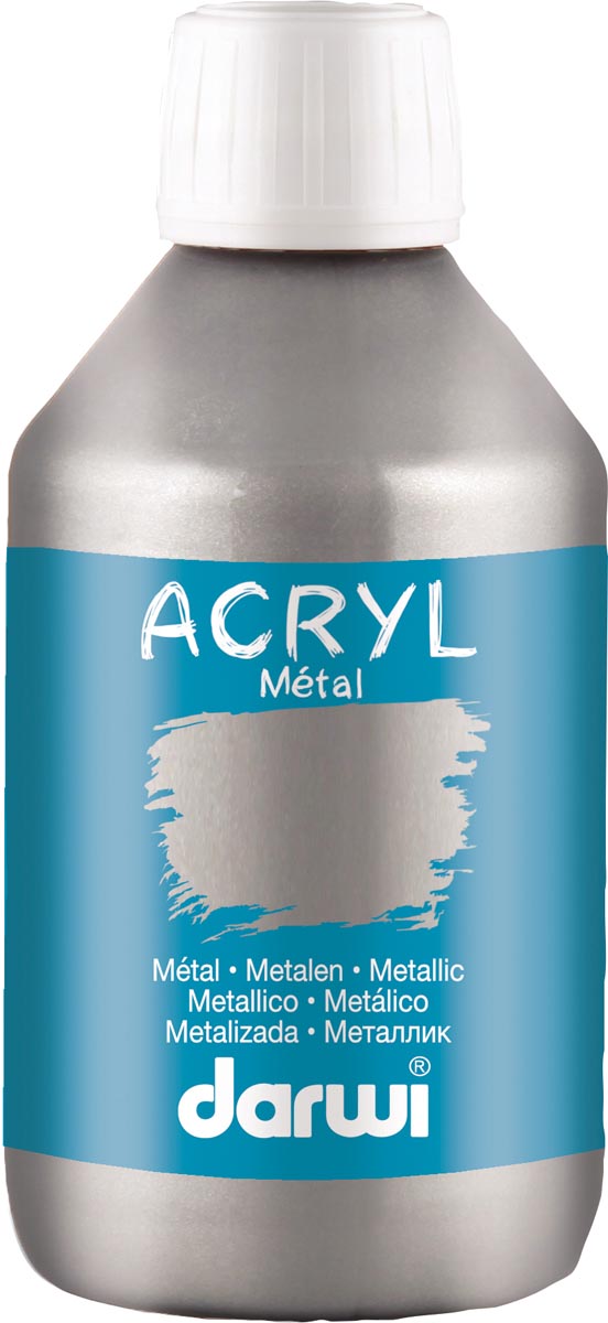 Darwi Metal effect acrylverf zilver afbeelding