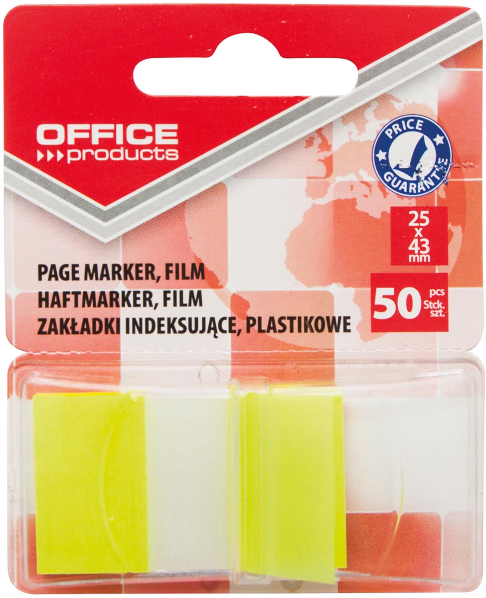 Star index, 25 x 43 mm, blister van 50 tabs, geel