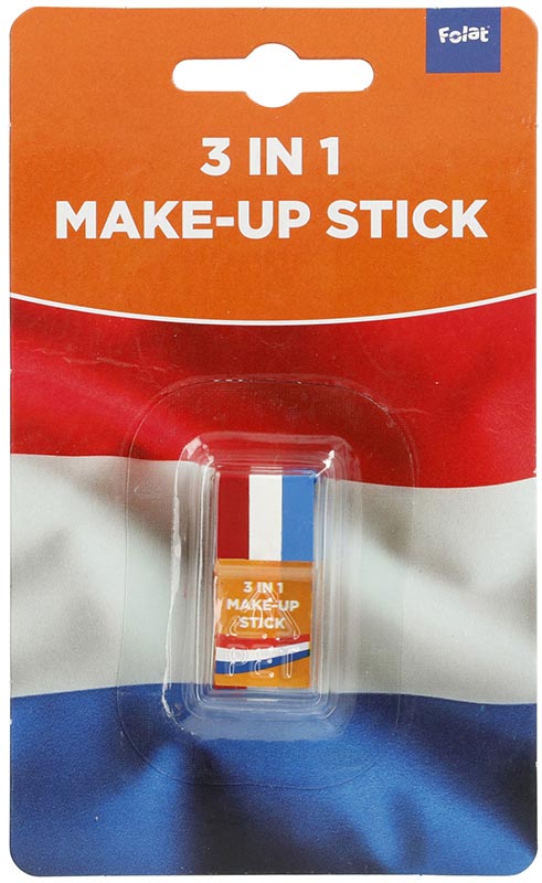Oranje schminkstick, rood-wit-blauw