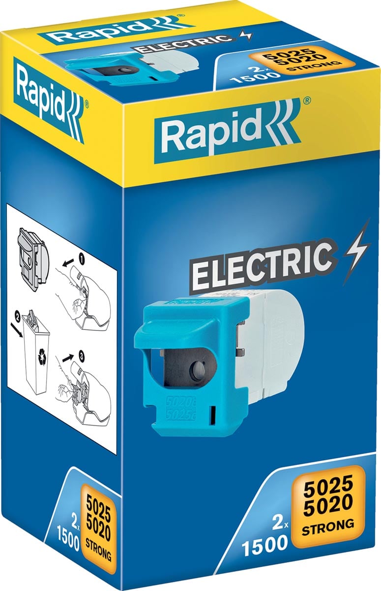 Rapid Nietjes cassette voor 5025E, 2 x 1.500 nietjes afbeelding
